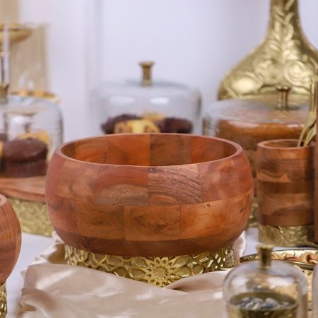 جاط فواكه عميق خشب و نحاس هندي